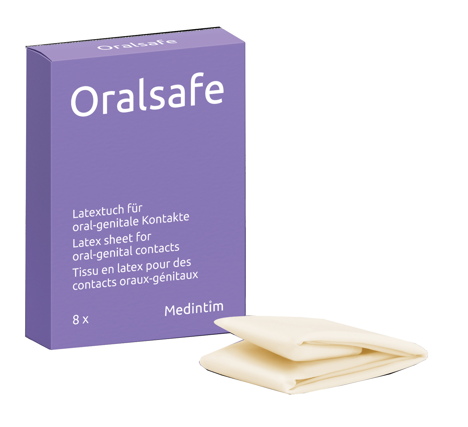 MEDintim ORALsafe Latex-Tücher Erdbeere