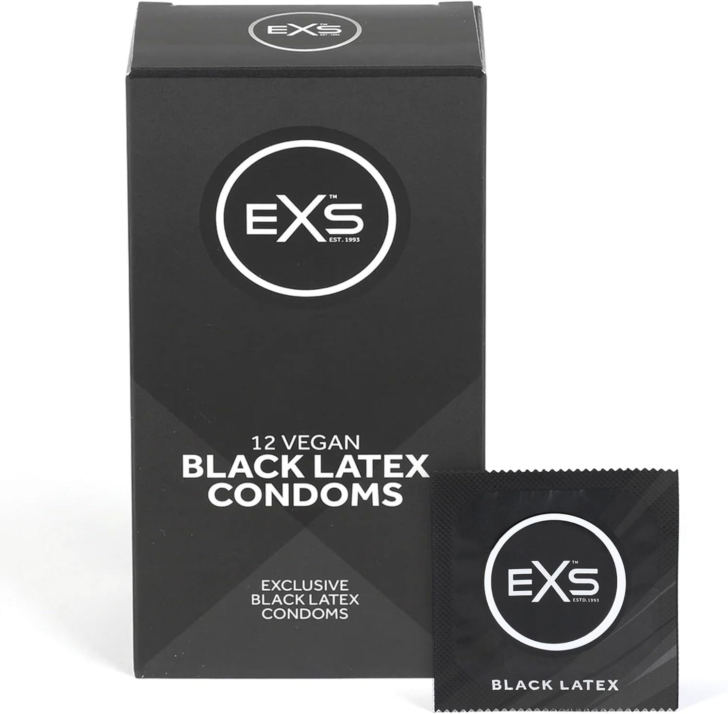 EXS Black Latex condoms (12pcs)