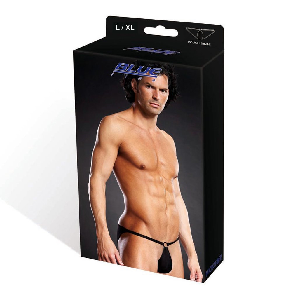 *BLUE LINE Microfiber Pouch Bikini schwarz L/ XL