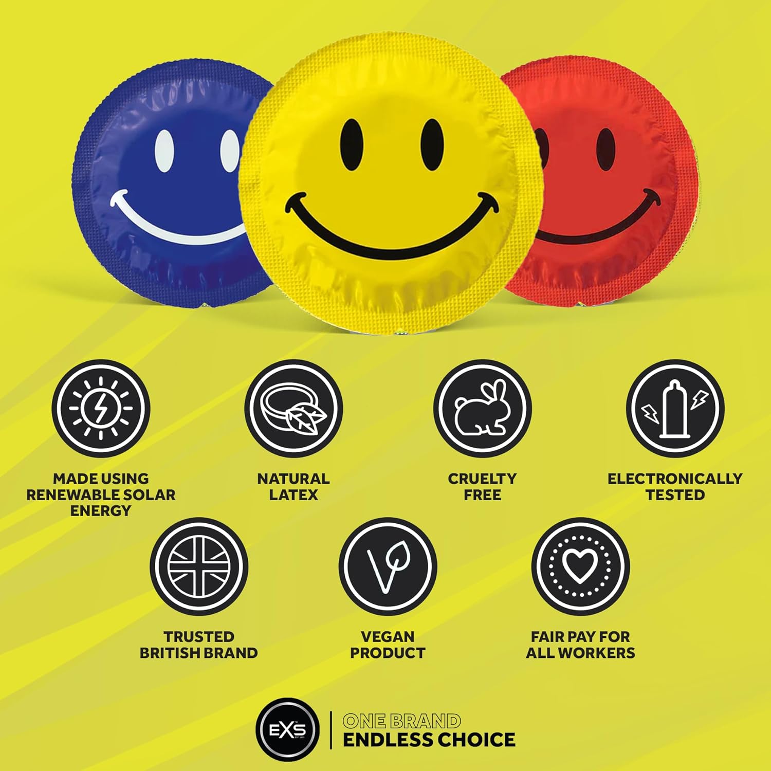 EXS Circular Smiley Face condoms (12pcs)