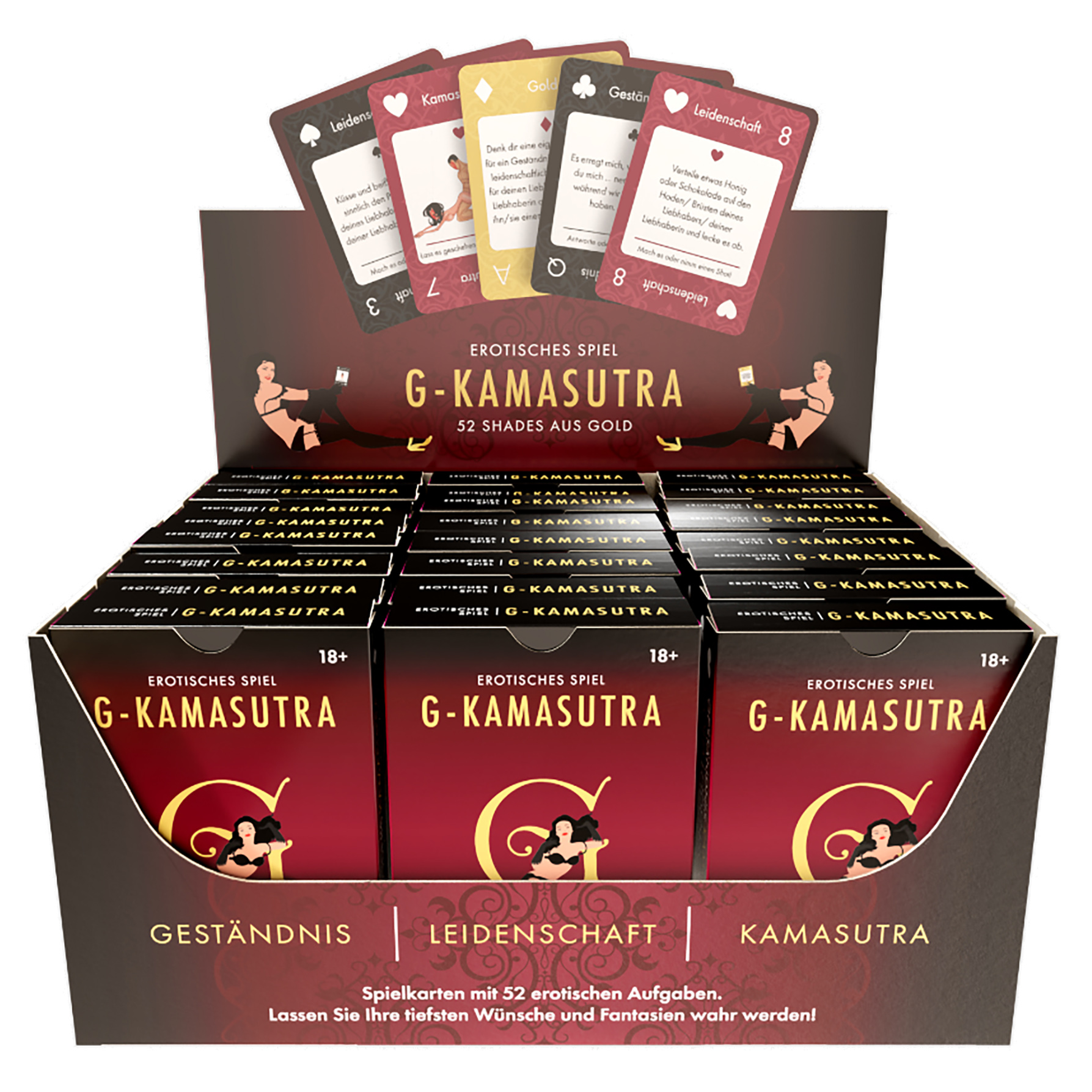 Spielkarten "G-Kamasutra - 52 Shades aus Gold" (57 Karten)