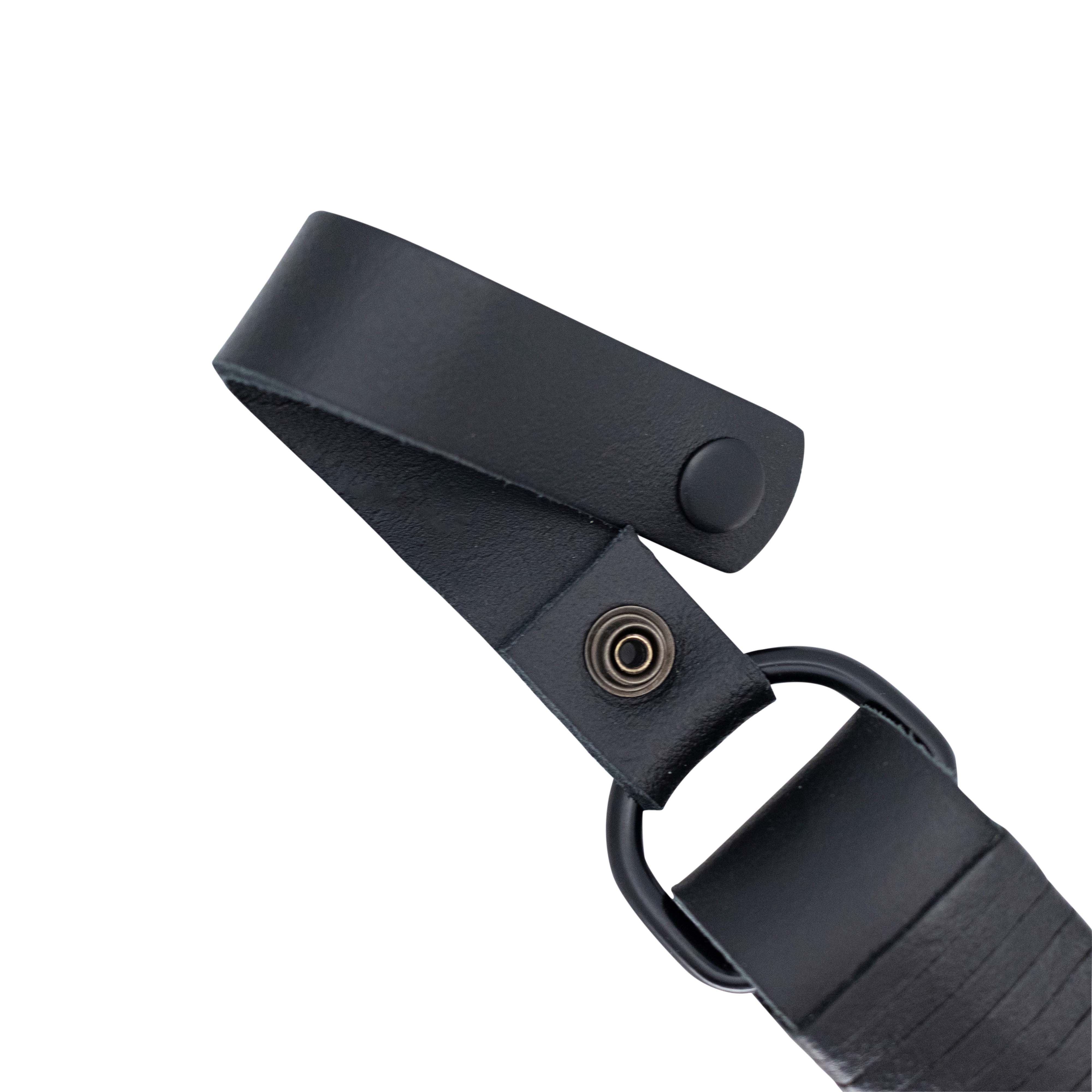 SAXOS Leder Slapper schwarz