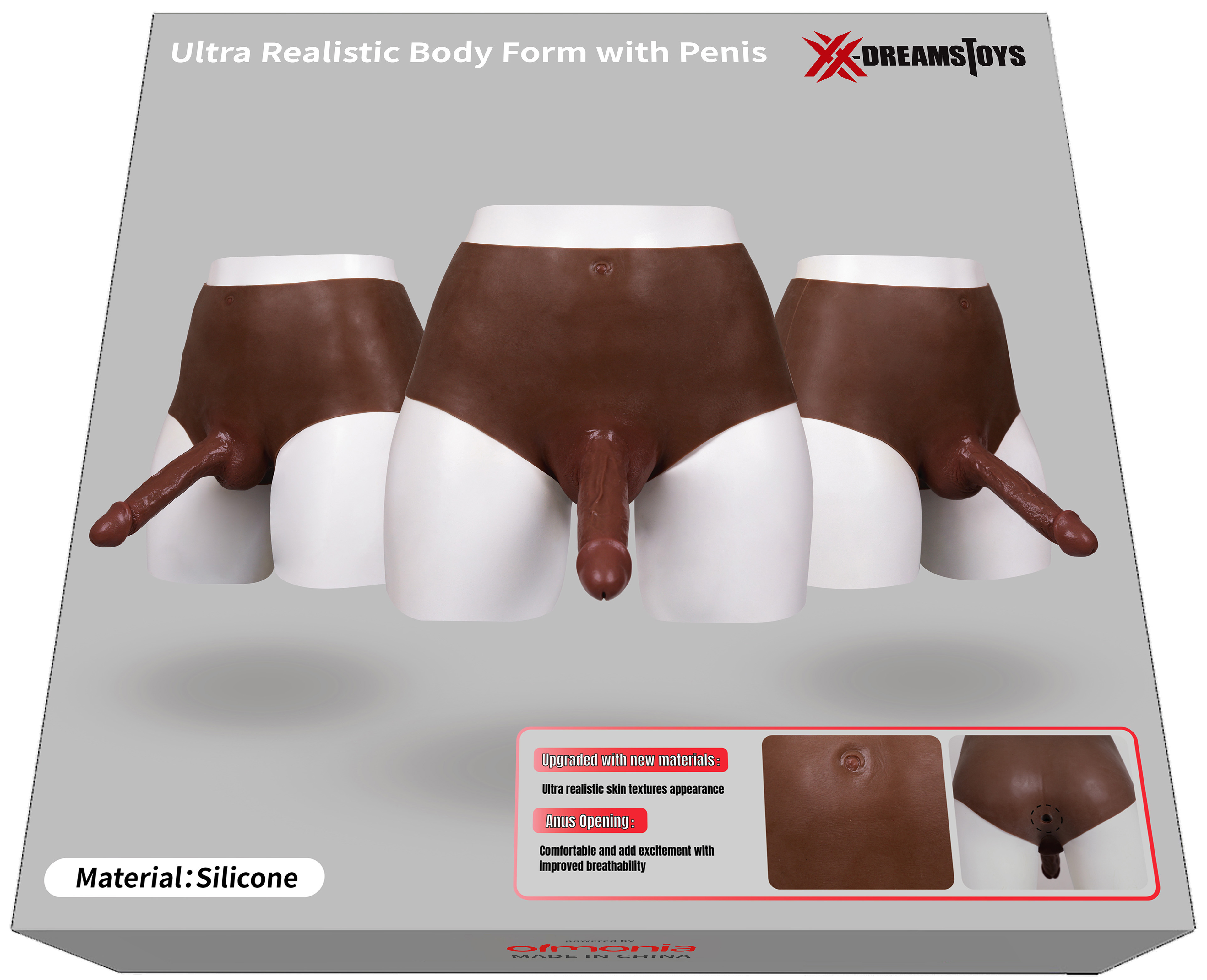XX-DREAMSTOYS Ultra Realistic Penis Form black Size S*