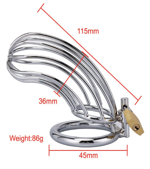 XX-DREAMSTOYS Metal Cock Cage Banana Shape*