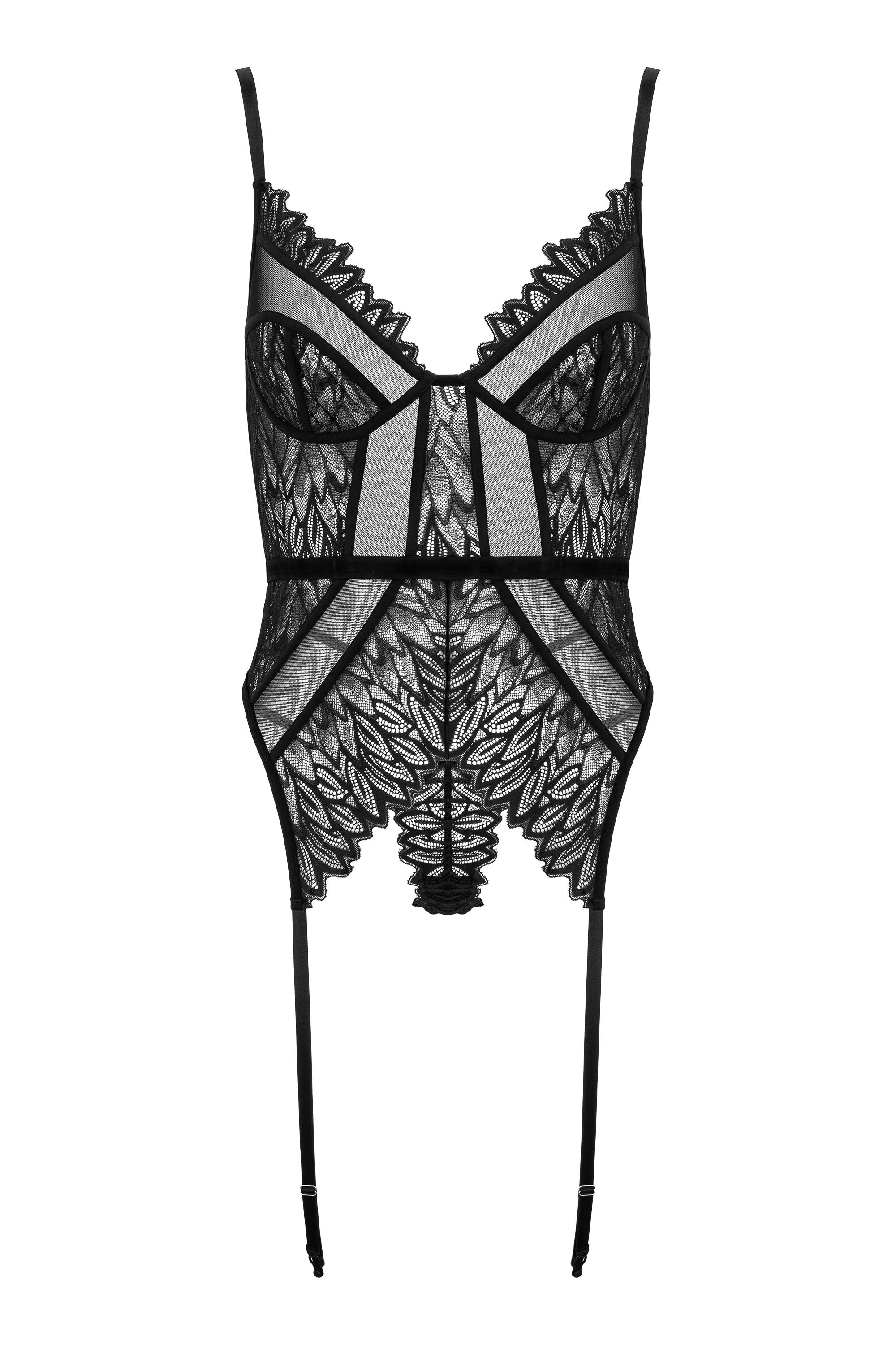 KOTEK 2er-Set CO102 Corset & Thong black L/XL