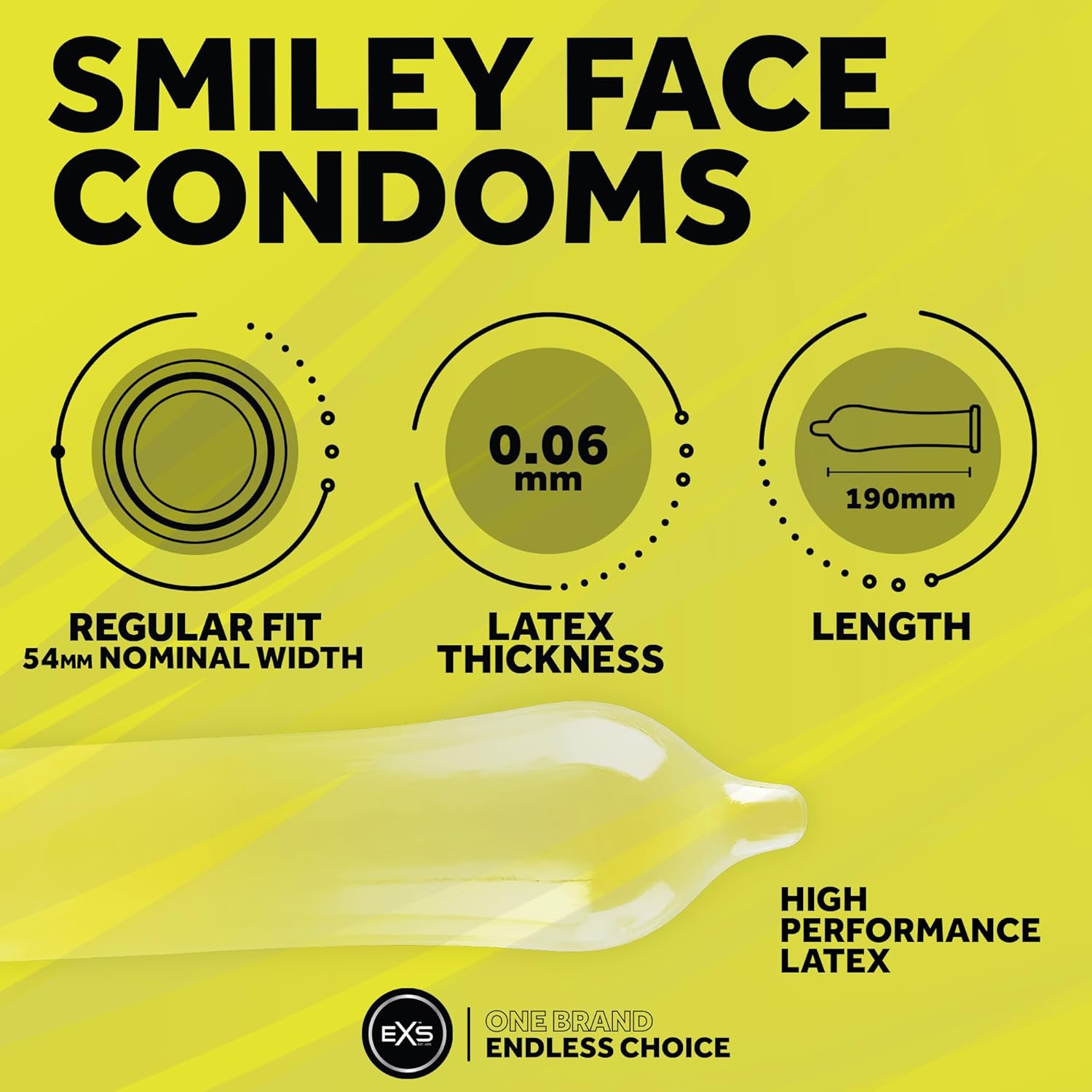 EXS Circular Smiley Face condoms (100pcs)