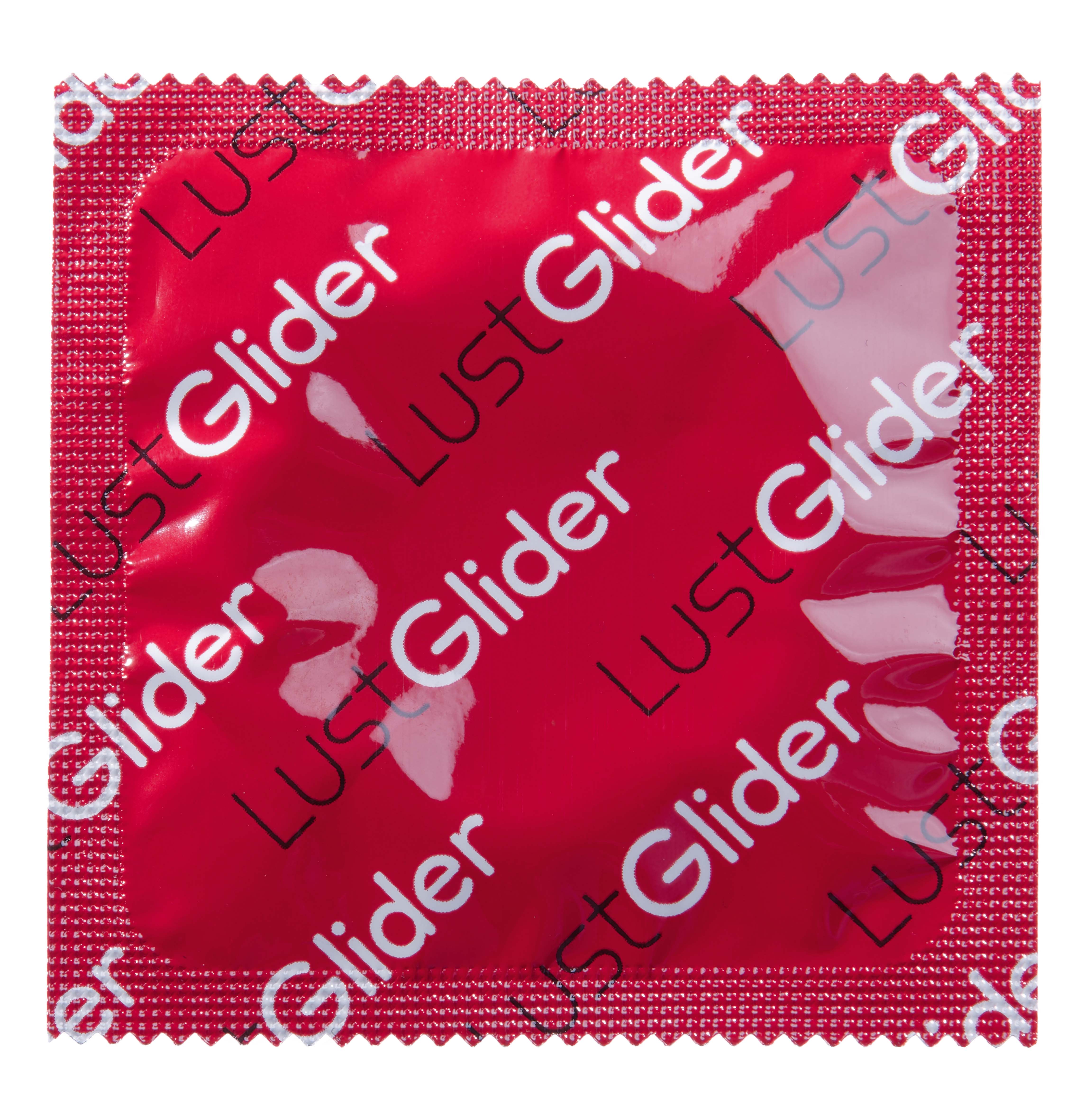 LustGlider Kondome rot m. Erdbeeraroma 100er