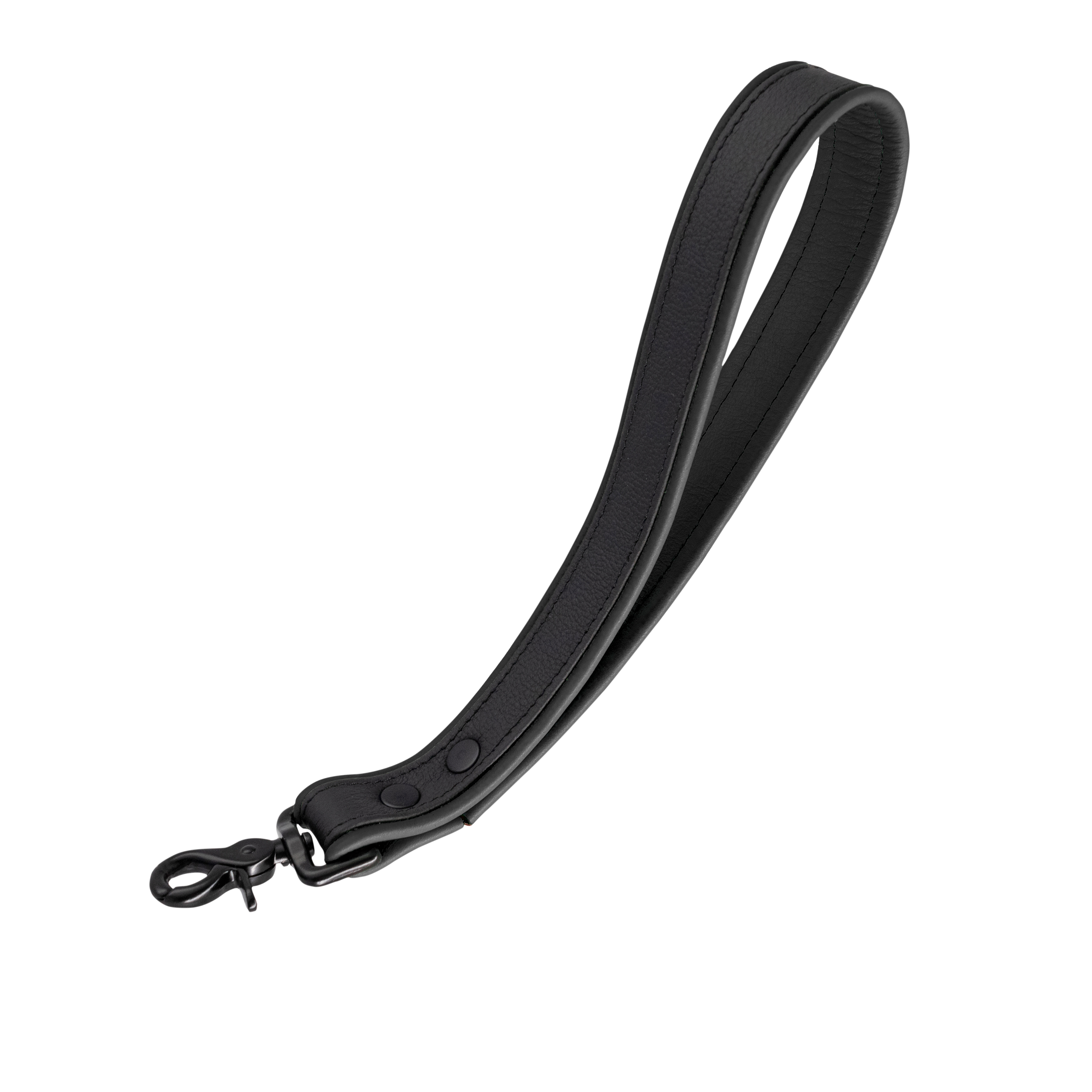 SAXOS Soft Leder Leine kurz schwarz