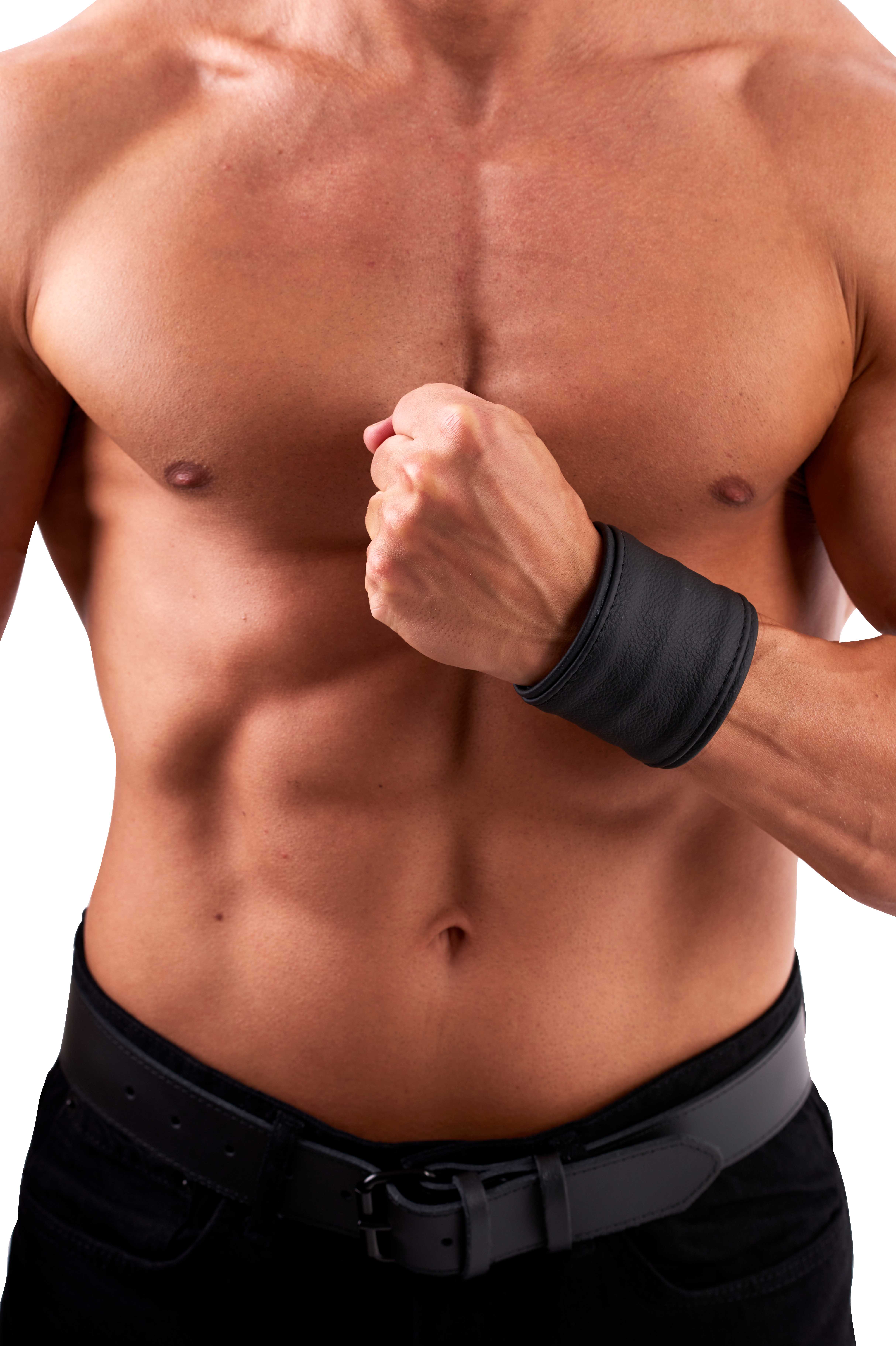 SAXOS Soft Leder Armband/Geldbörse schwarz M