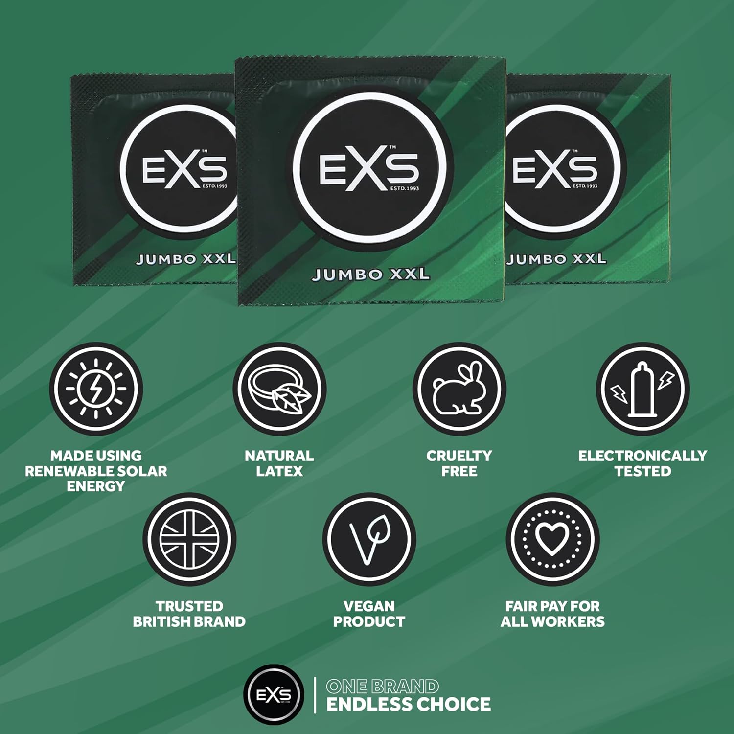 EXS Jumbo 69mm condoms (144pcs)