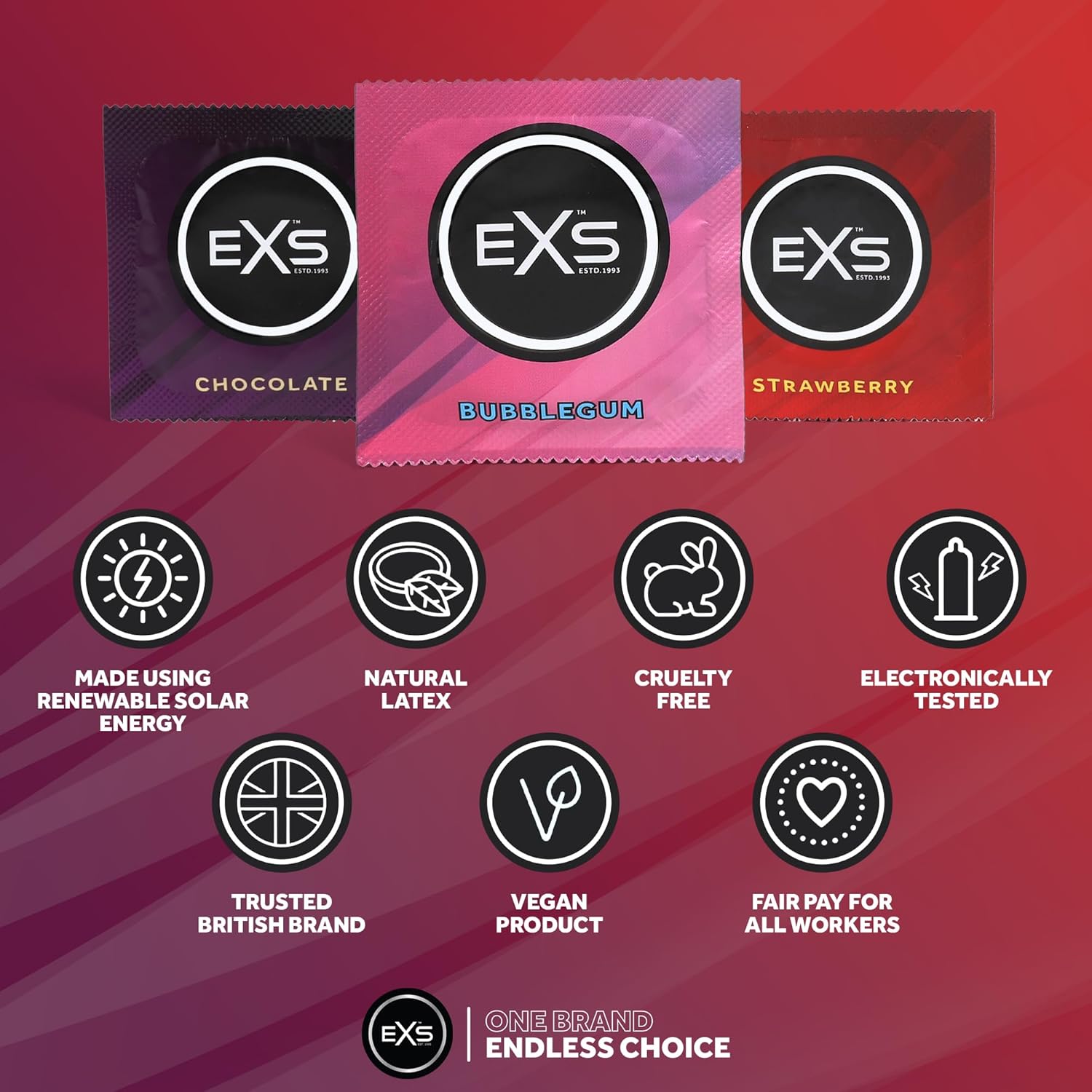 EXS Mixed Flavoured condoms (144pcs)