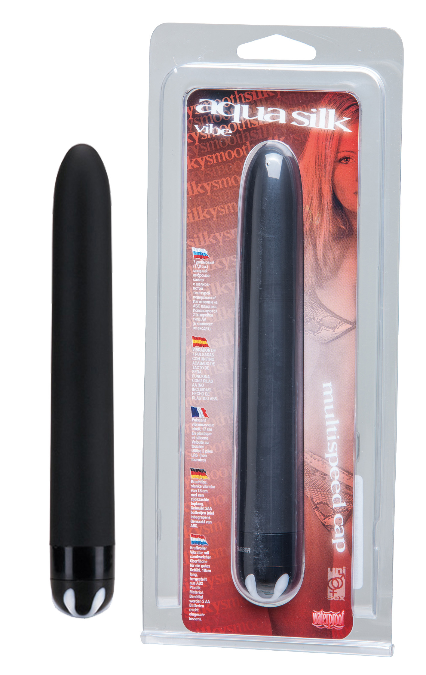 *Aqua Silk Vibrator 15cm black