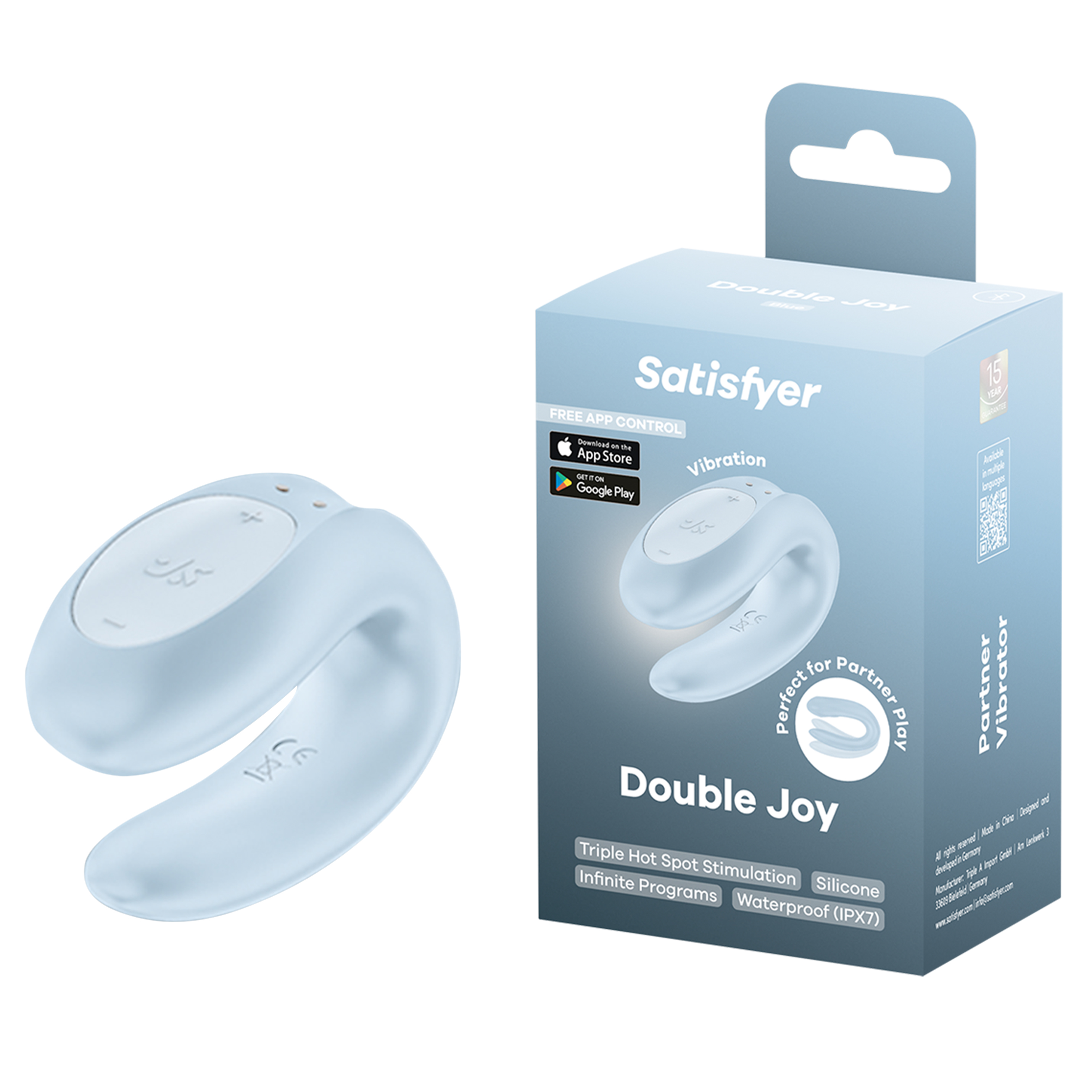 SATISFYER Double Joy blau