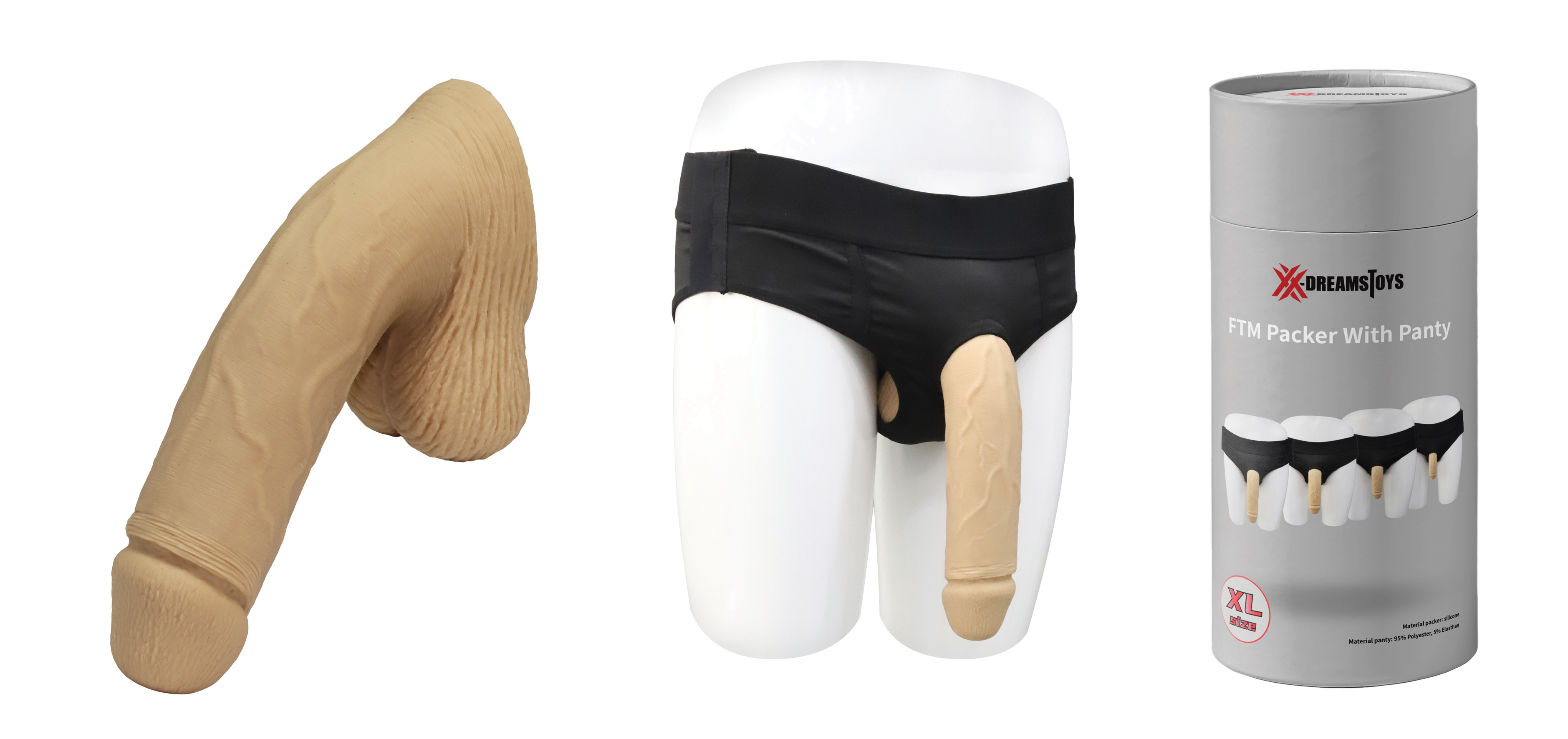 XX-DREAMSTOYS FTM Packer with panty Size XL*