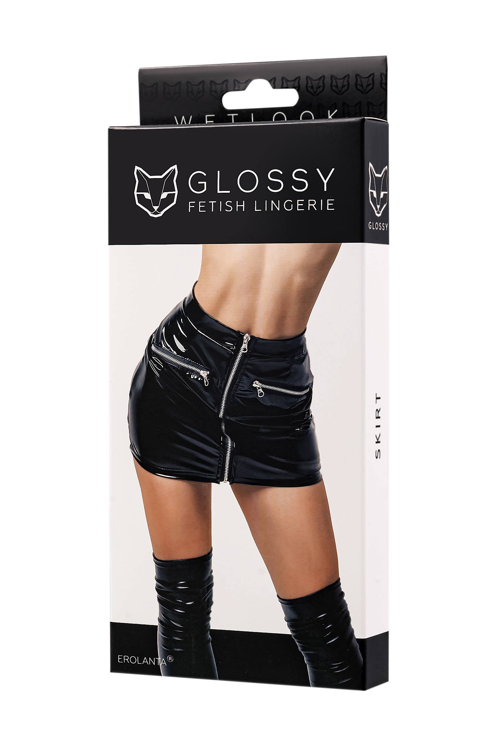 GLOSSY - Wetlook Miniskirt L