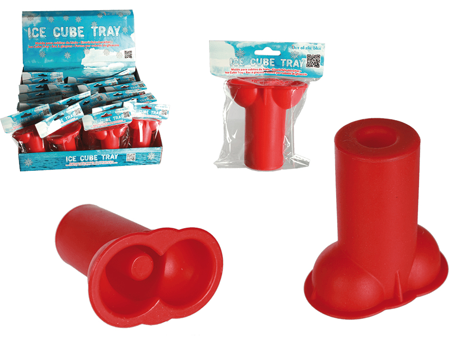 *Penis-Silikonform Eis-Shooterglas 8cm, 24er Display