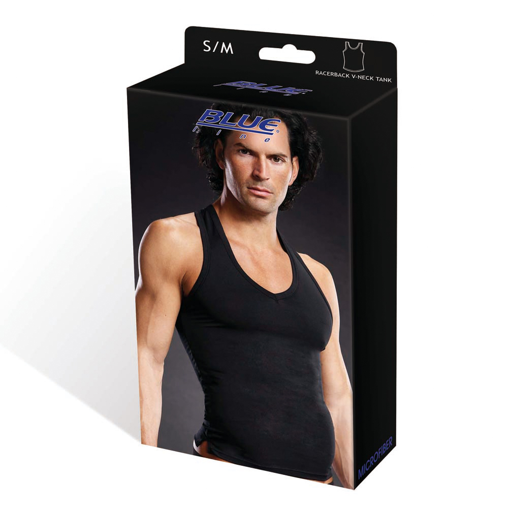 *BLUE LINE Performance Microfiber V-Neck Tank S/M