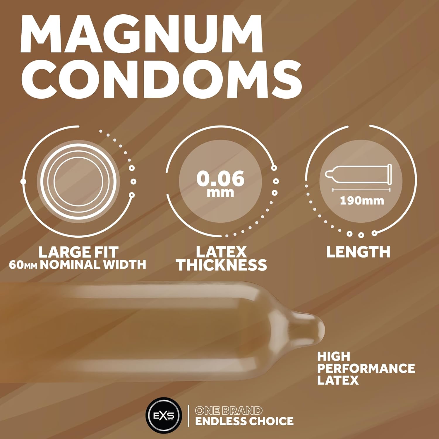 EXS Magnum 60mm condoms (100pcs)