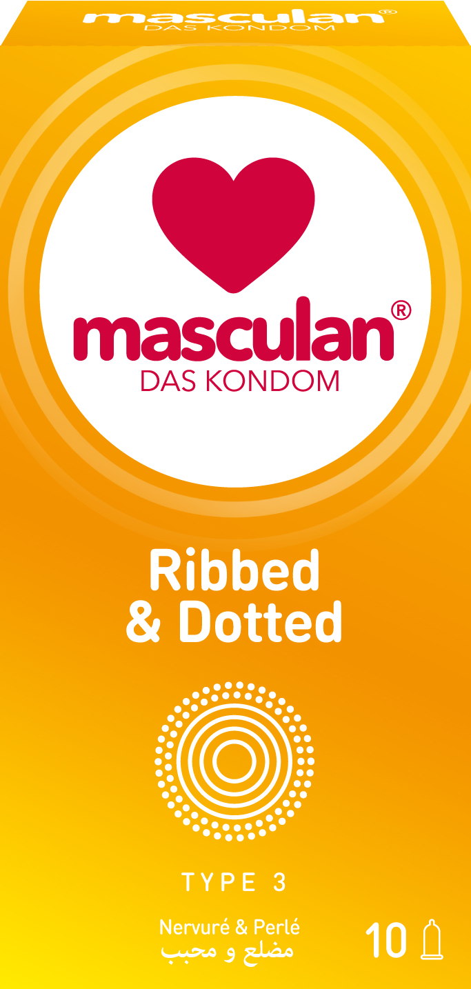 MASCULAN Ribbed & Dotted 10 St.