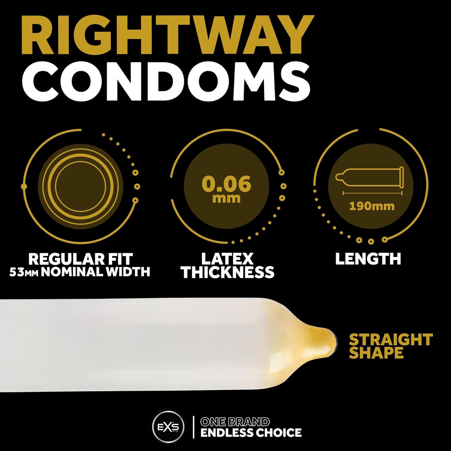 EXS Right Way Gold condoms (12pcs)