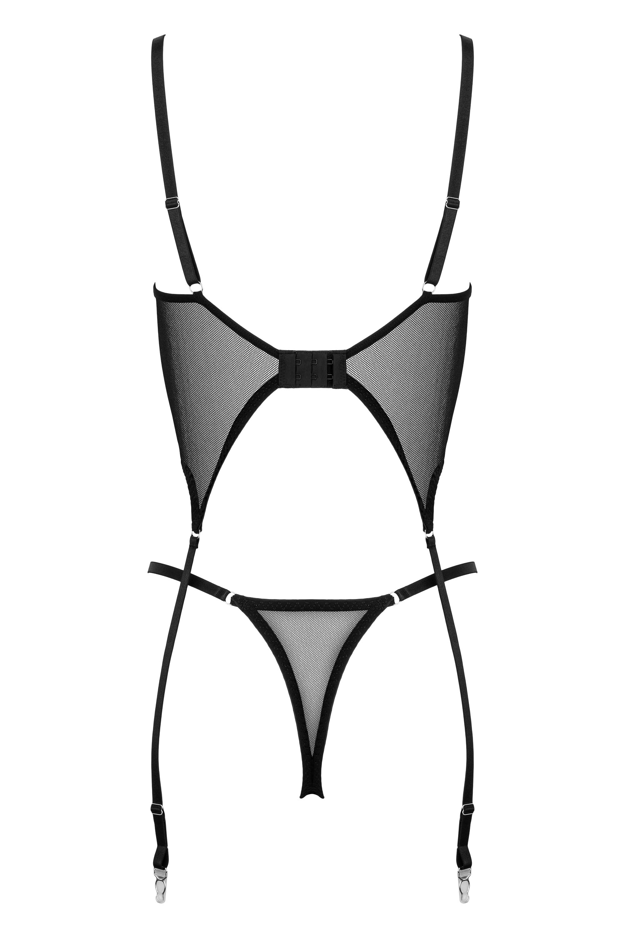 KOTEK 2er-Set CO103 Corset & Thong black L/XL