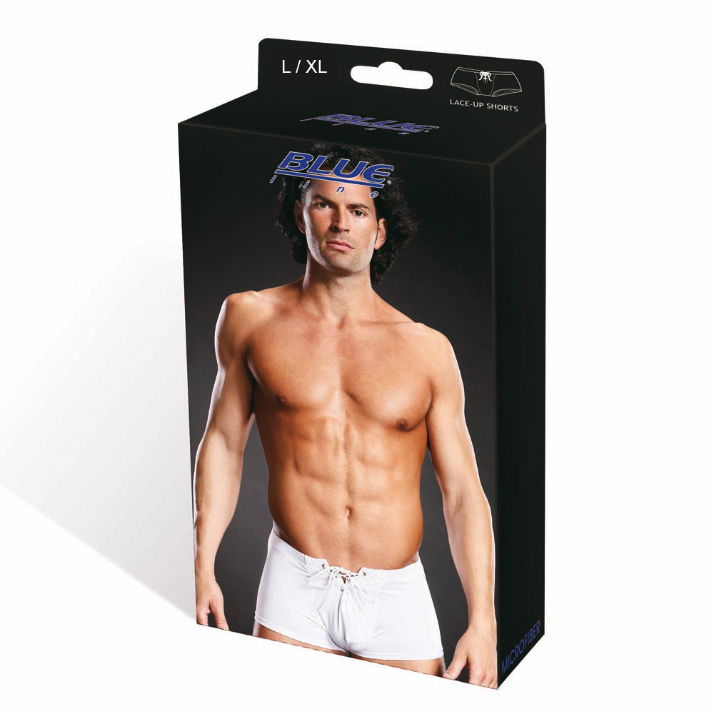 *BLUE LINE Performance Microfiber Lace-Up Trunk wht L/XL