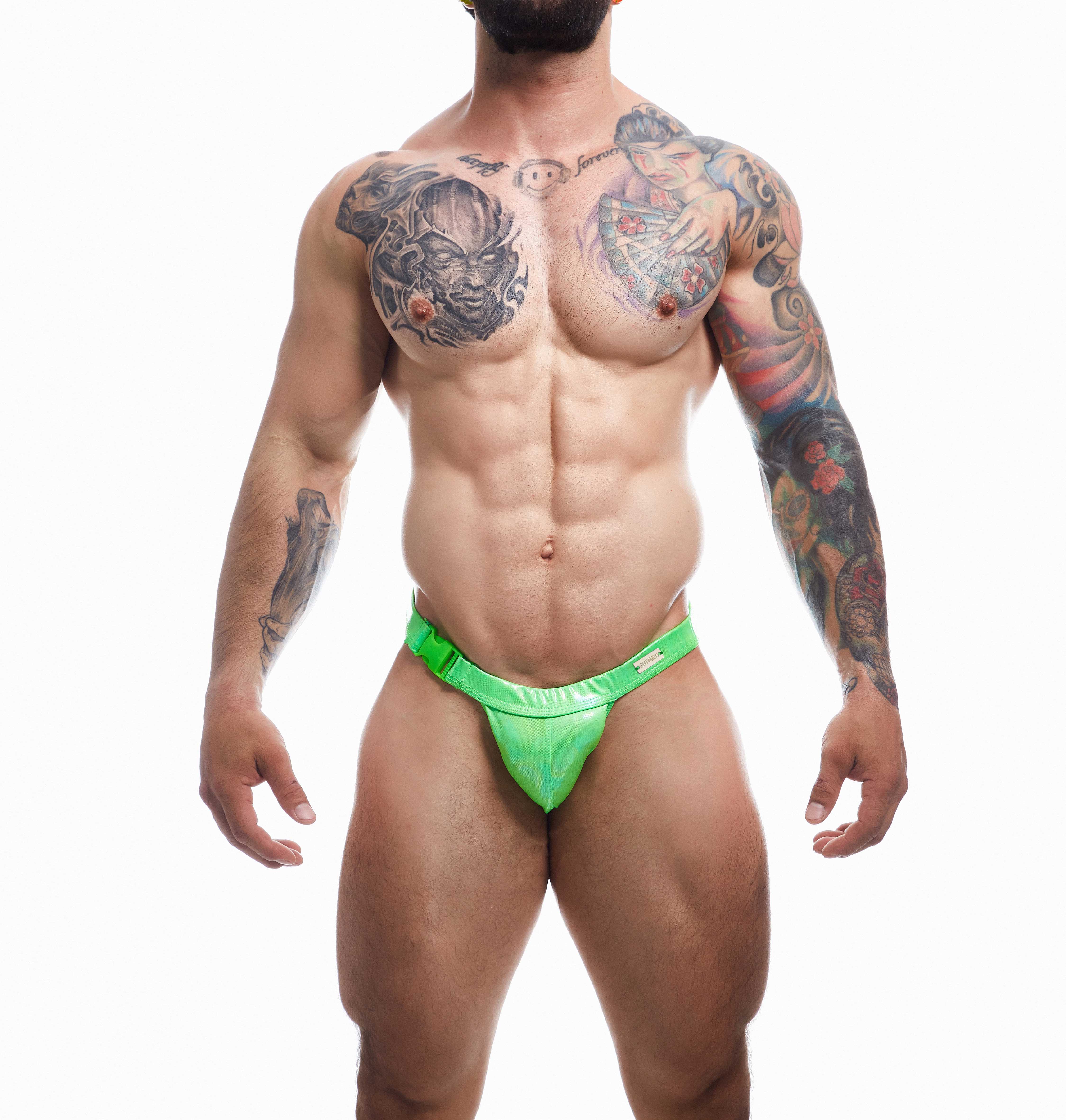 *C4M Emerald Clip Tanga Brief Green L
