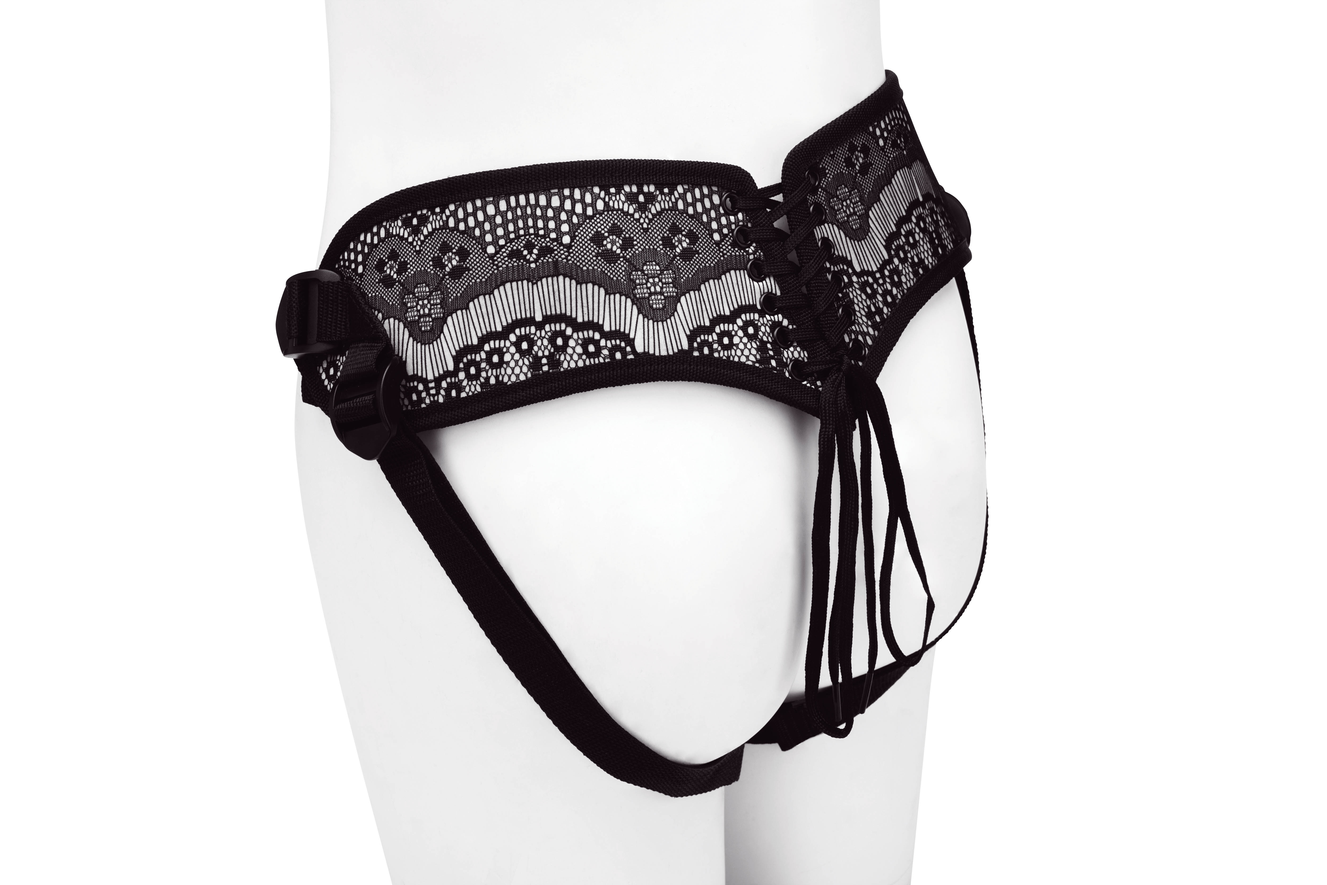 *STEAMY SHADES Corset Back Strap On Harness