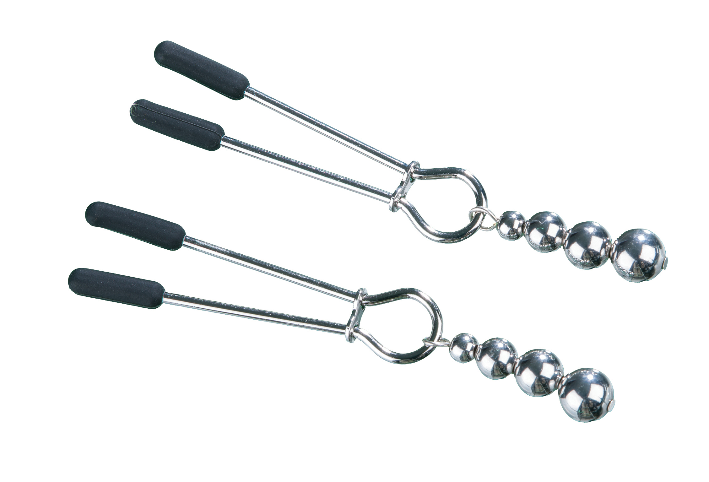 *STEAMY SHADES Tweezer Nipple Clamps with Metal Beads
