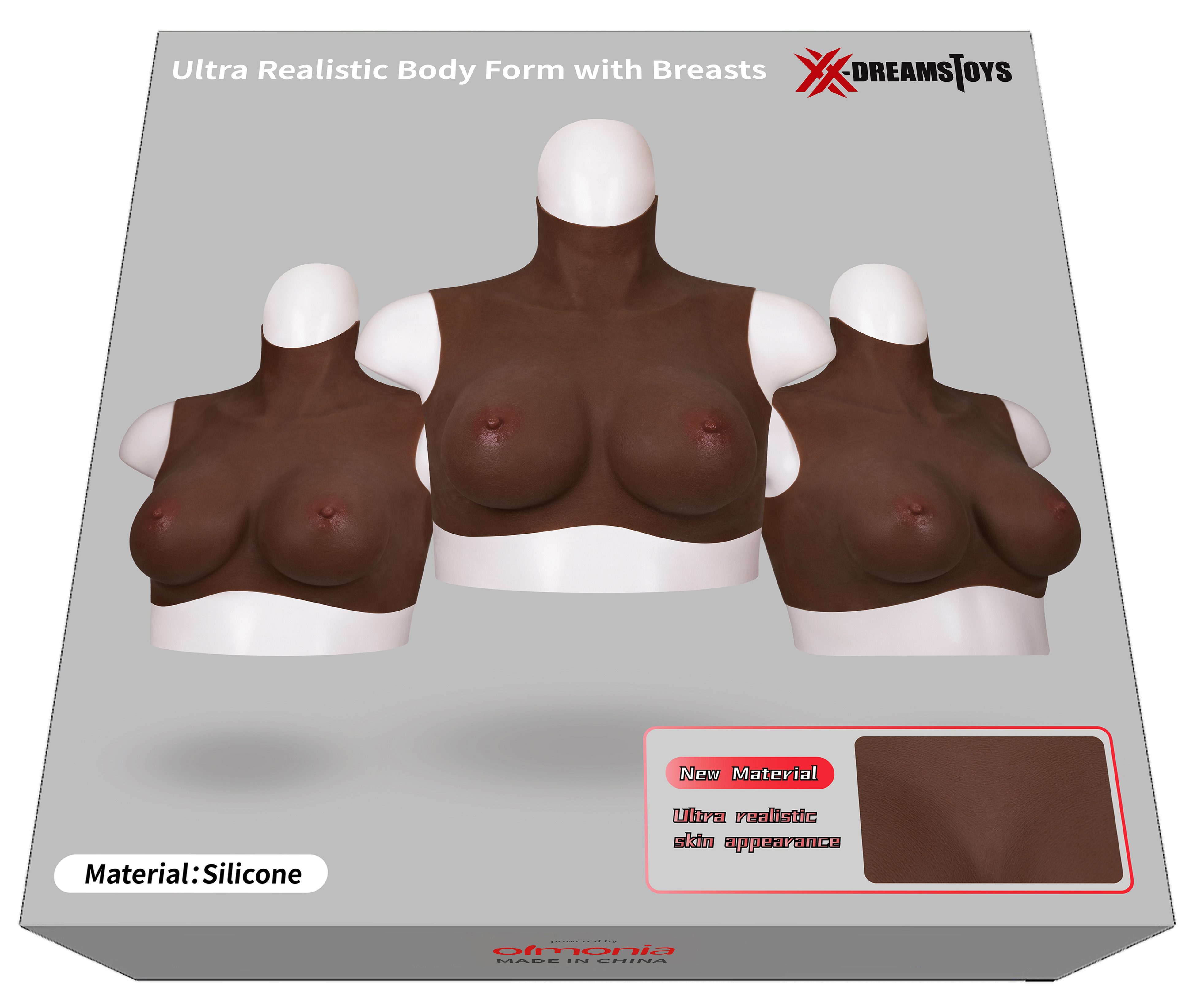 XX-DREAMSTOYS Ultra Realistic Breast Form black Size S (B-cup)*